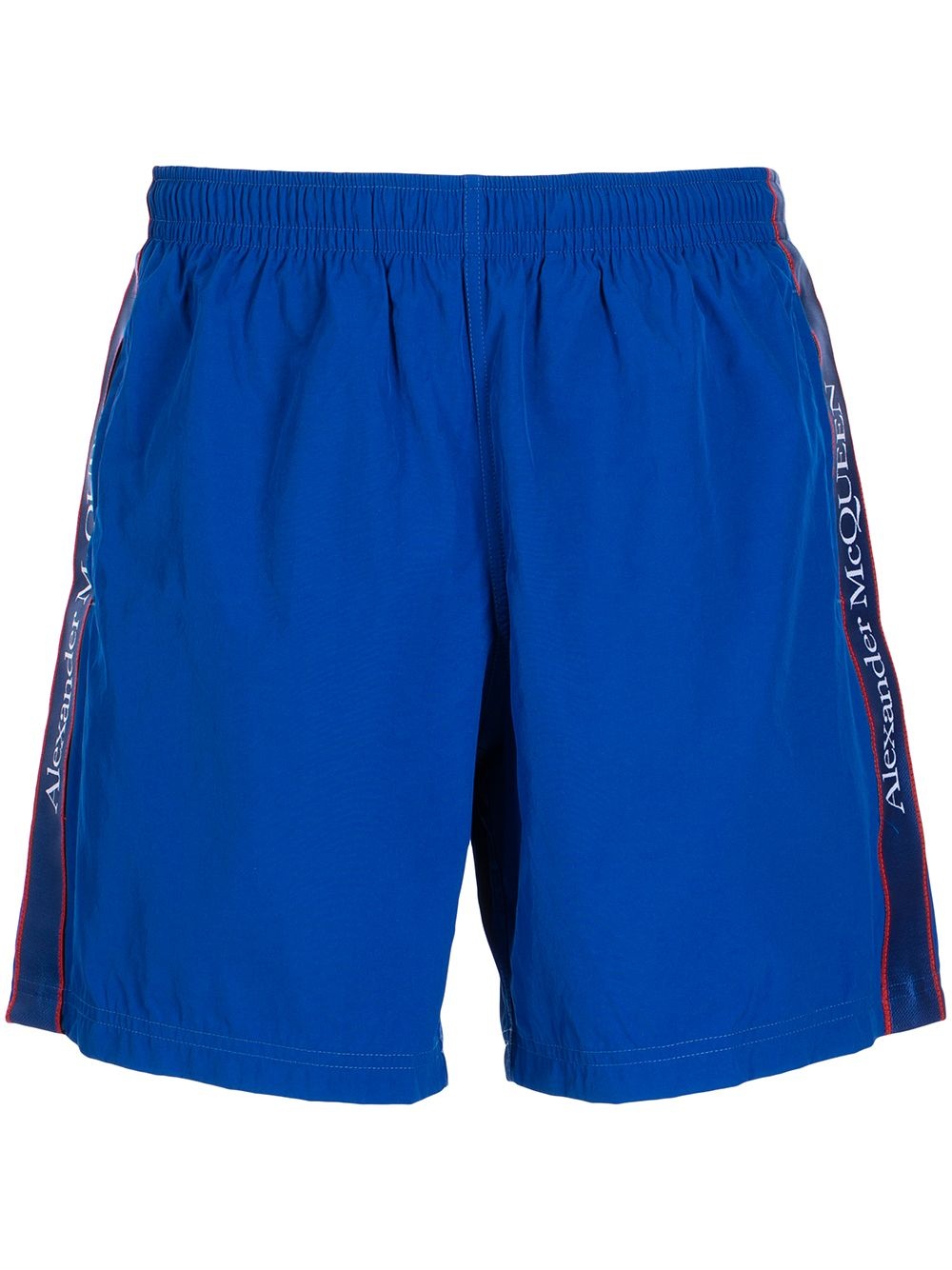 logo-tape slip-on swim shorts - 1