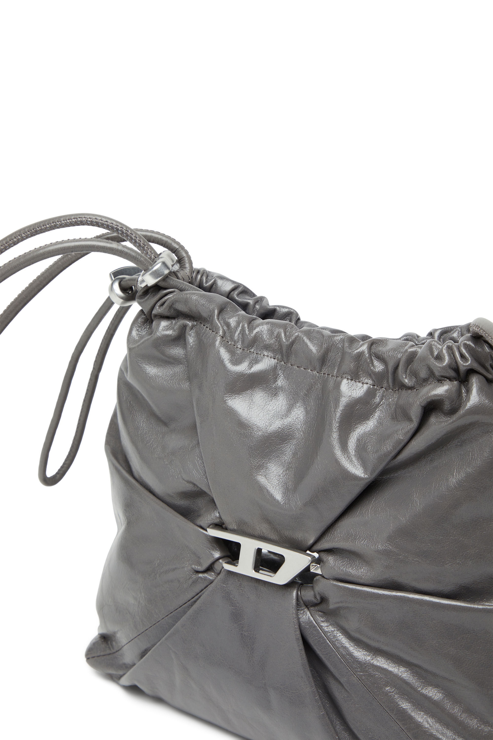 トレンド♪新作♪【DIESEL】 ディーゼル scrunch-d bucket Women's Scrunch-D-Bucket bag in shiny wrinkled leather
