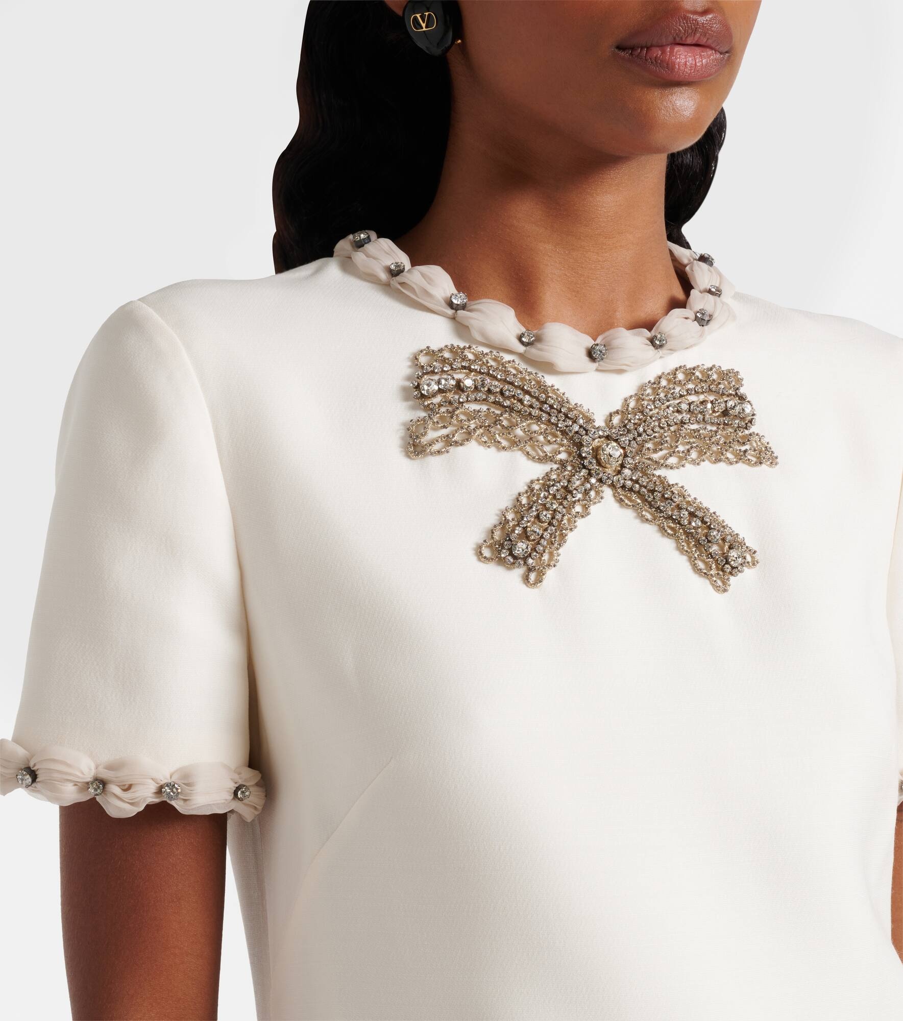 Embellished wool and silk minidress - 4