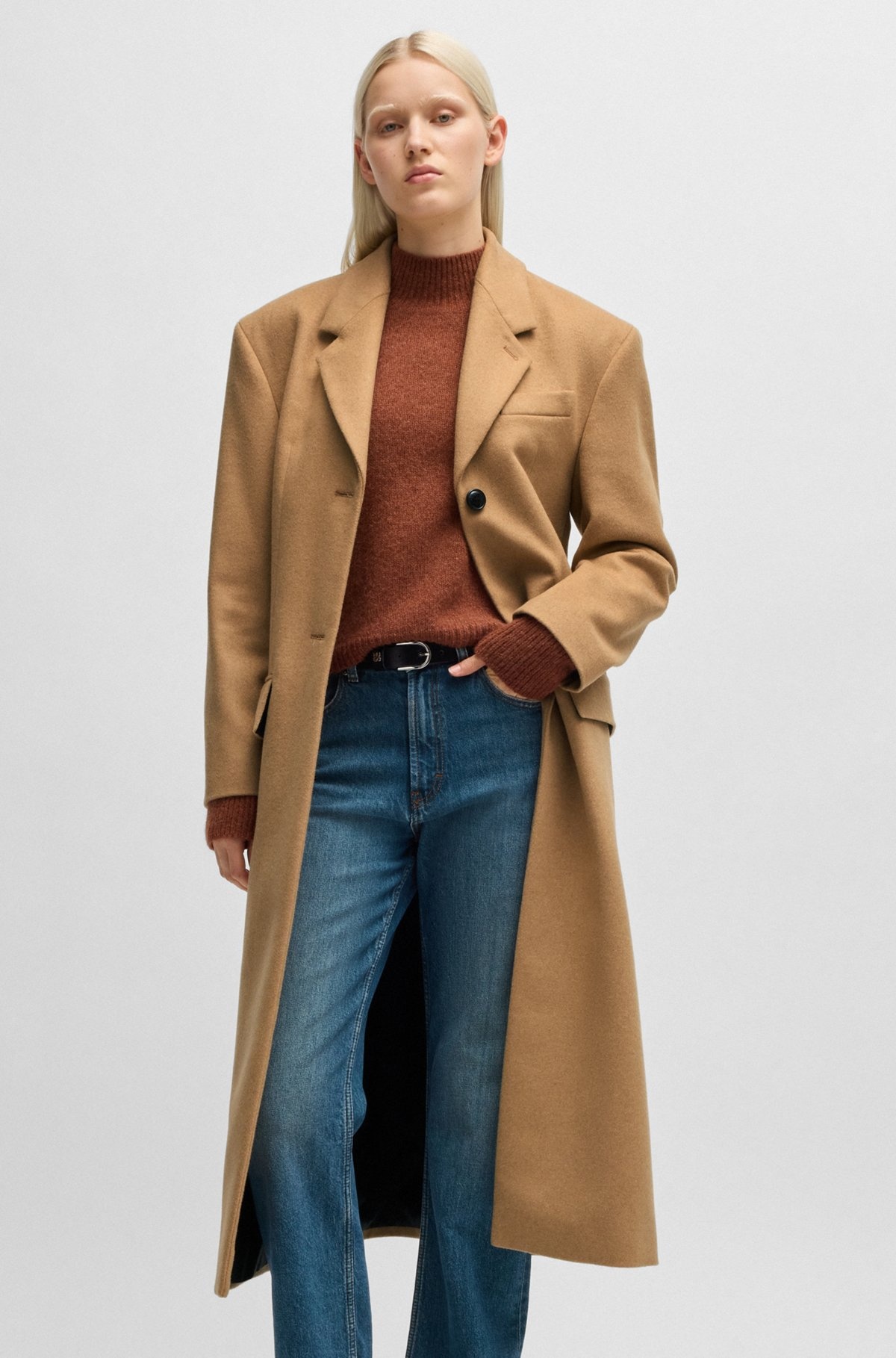 OVERSIZE-FIT COAT WITH SIGNATURE LINING IN WOOL - 6