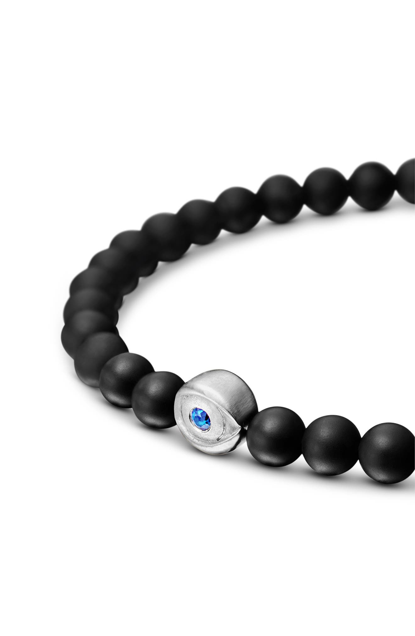 David Yurman Men's Spiritual Beads Evil Eye Bracelet with Black Onyx and Sapphire at Nordstrom - 4