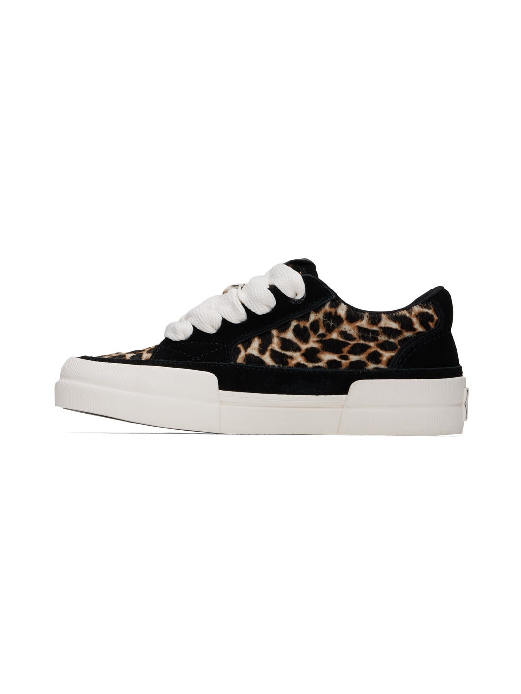 Black & Brown Leopard Sunset Skate Low Sneakers - 3