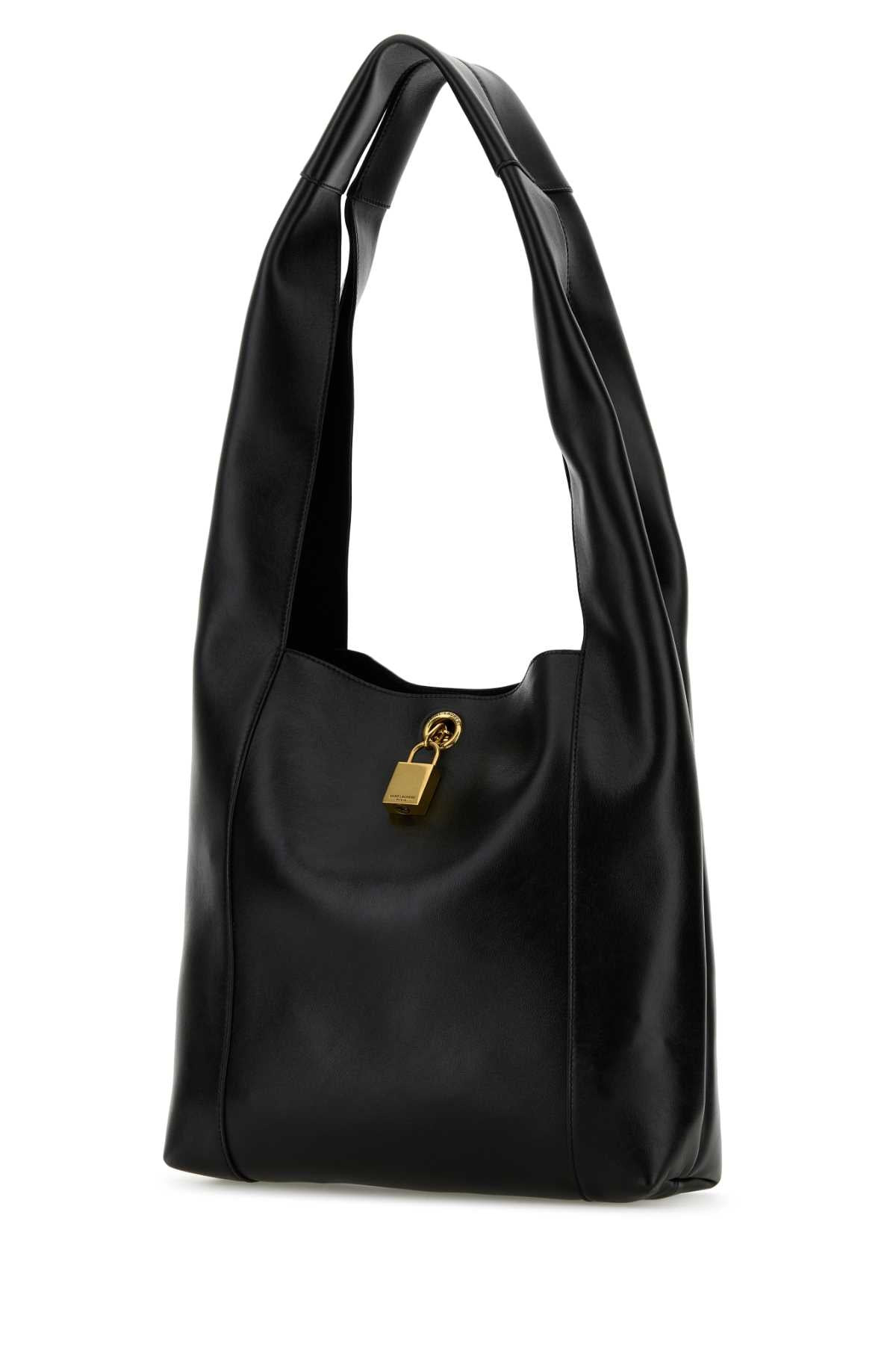 Saint Laurent Women Black Leather Tanger Shopping Bag - 2