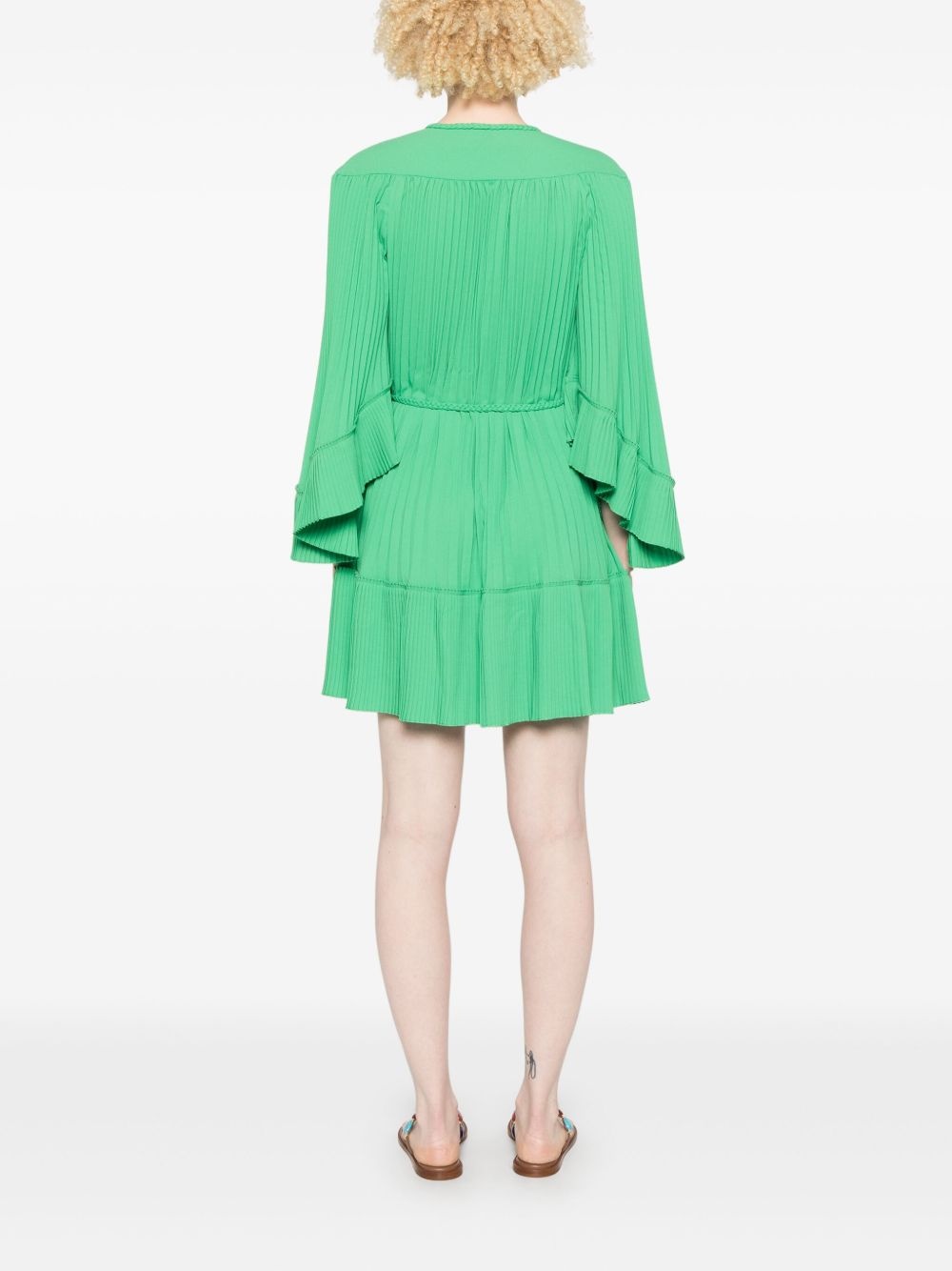 plissé mini dress - 4