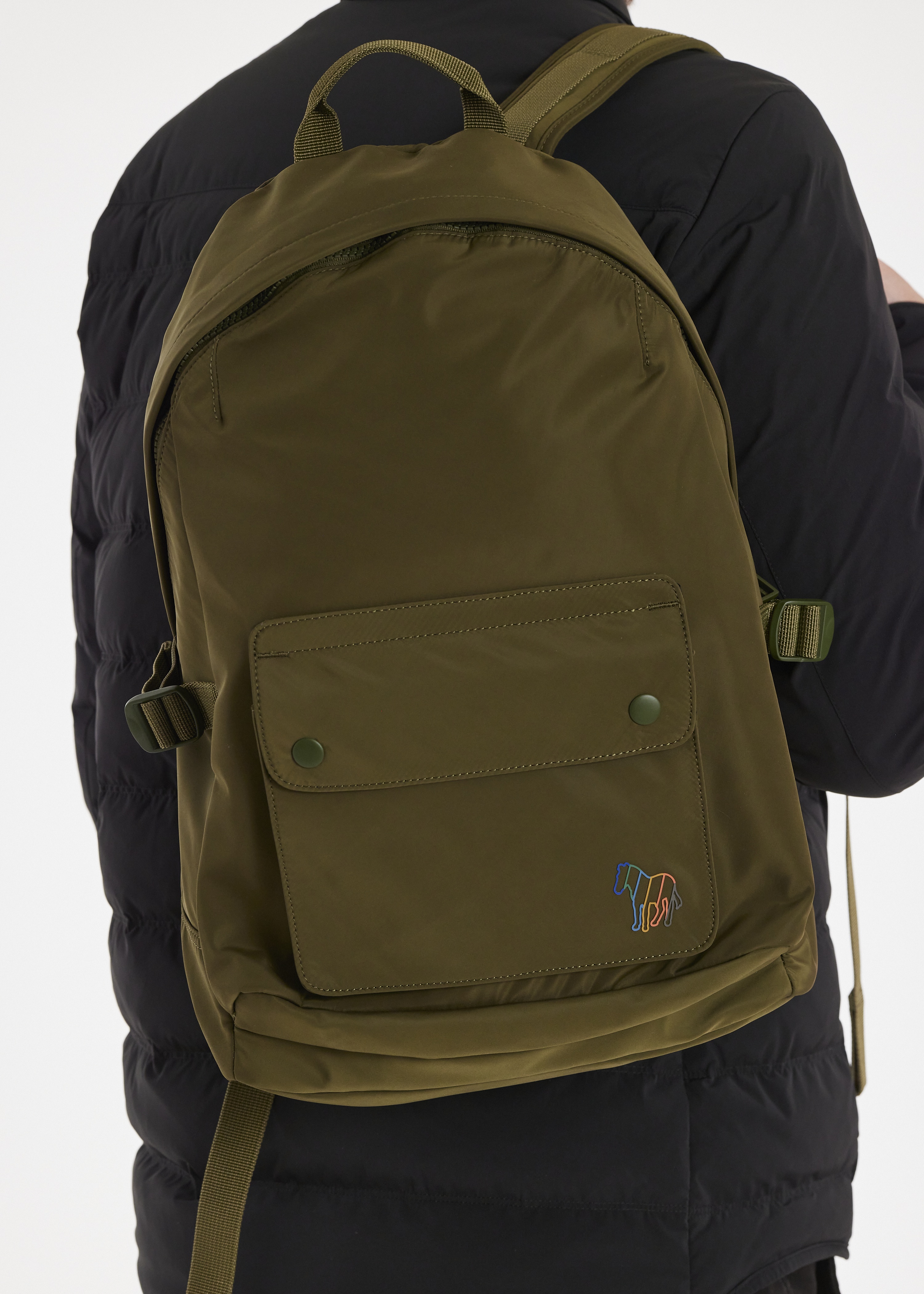 Khaki 'Broad Stripe Zebra' Backpack - 8