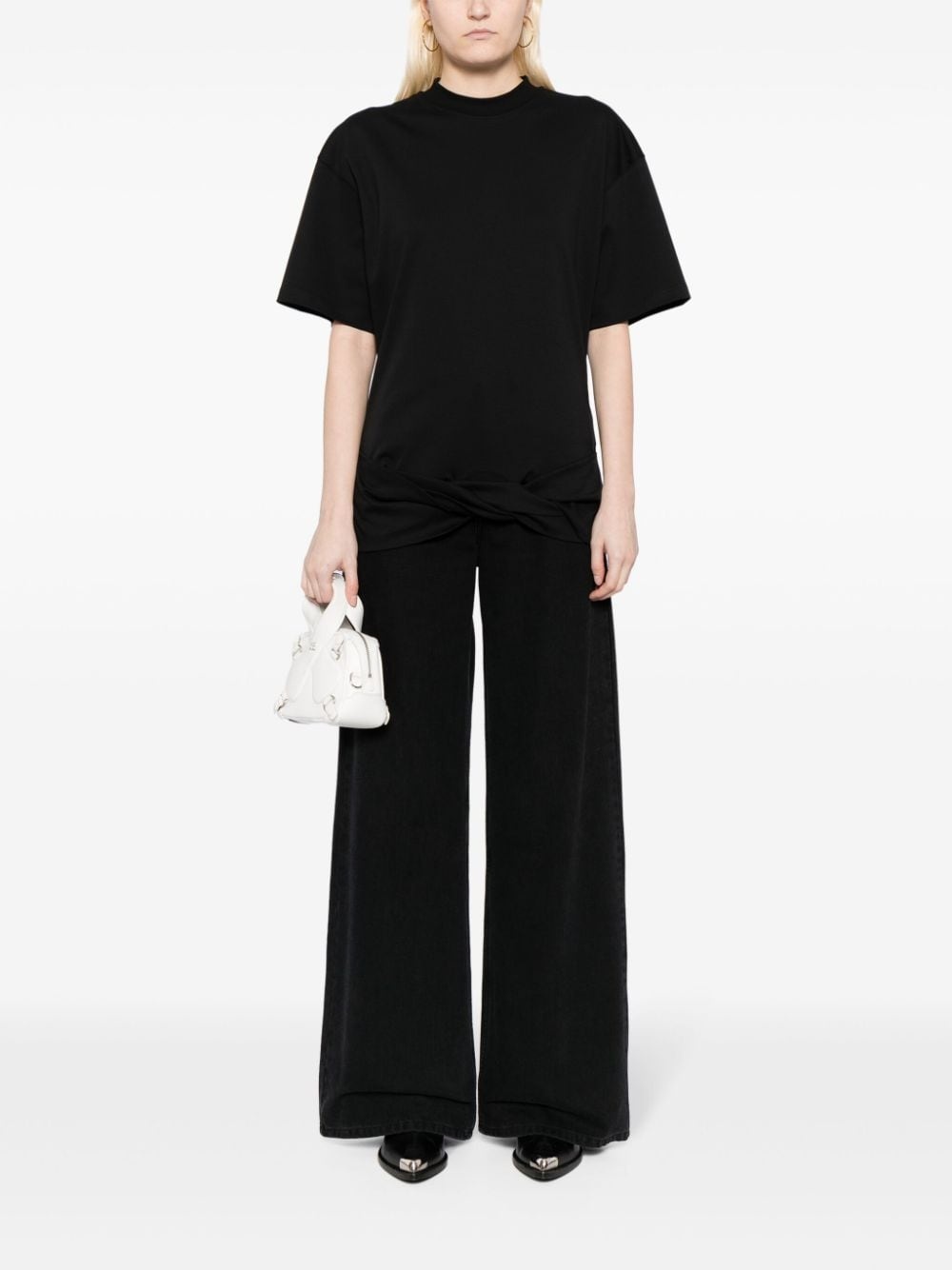 Arrows-embroidery cotton T-shirt - 2
