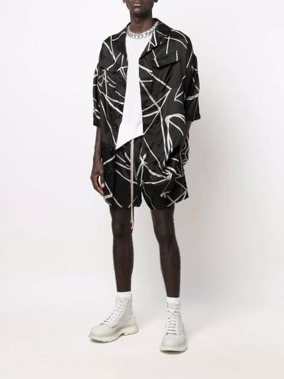 Rick Owens Bela Boxer geometric-print shorts outlook