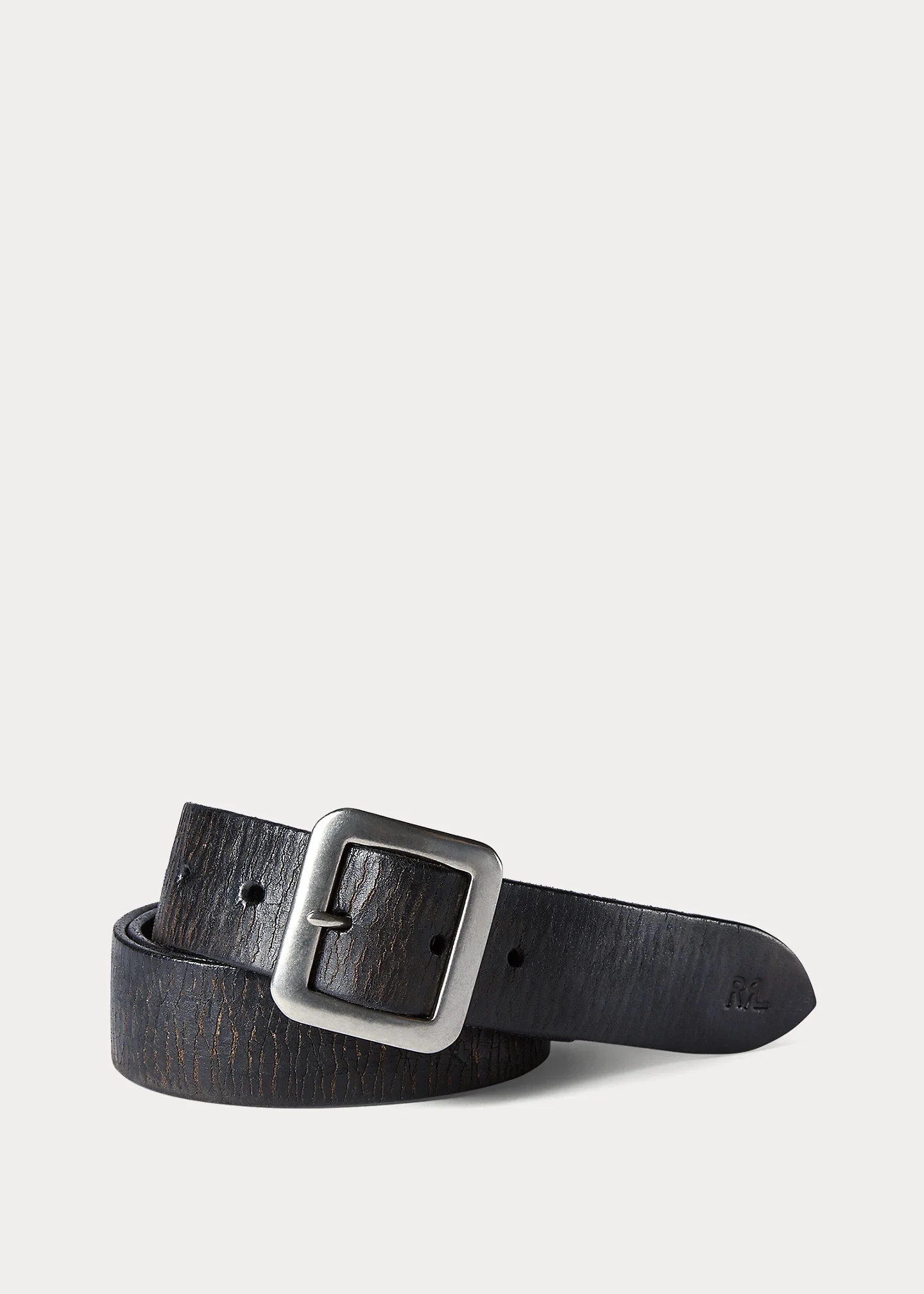 Hand-Burnished Leather Belt - 1