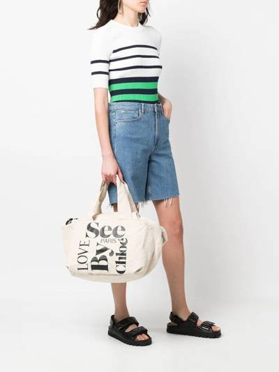 See by Chloé Tilly logo-print shopper bag outlook