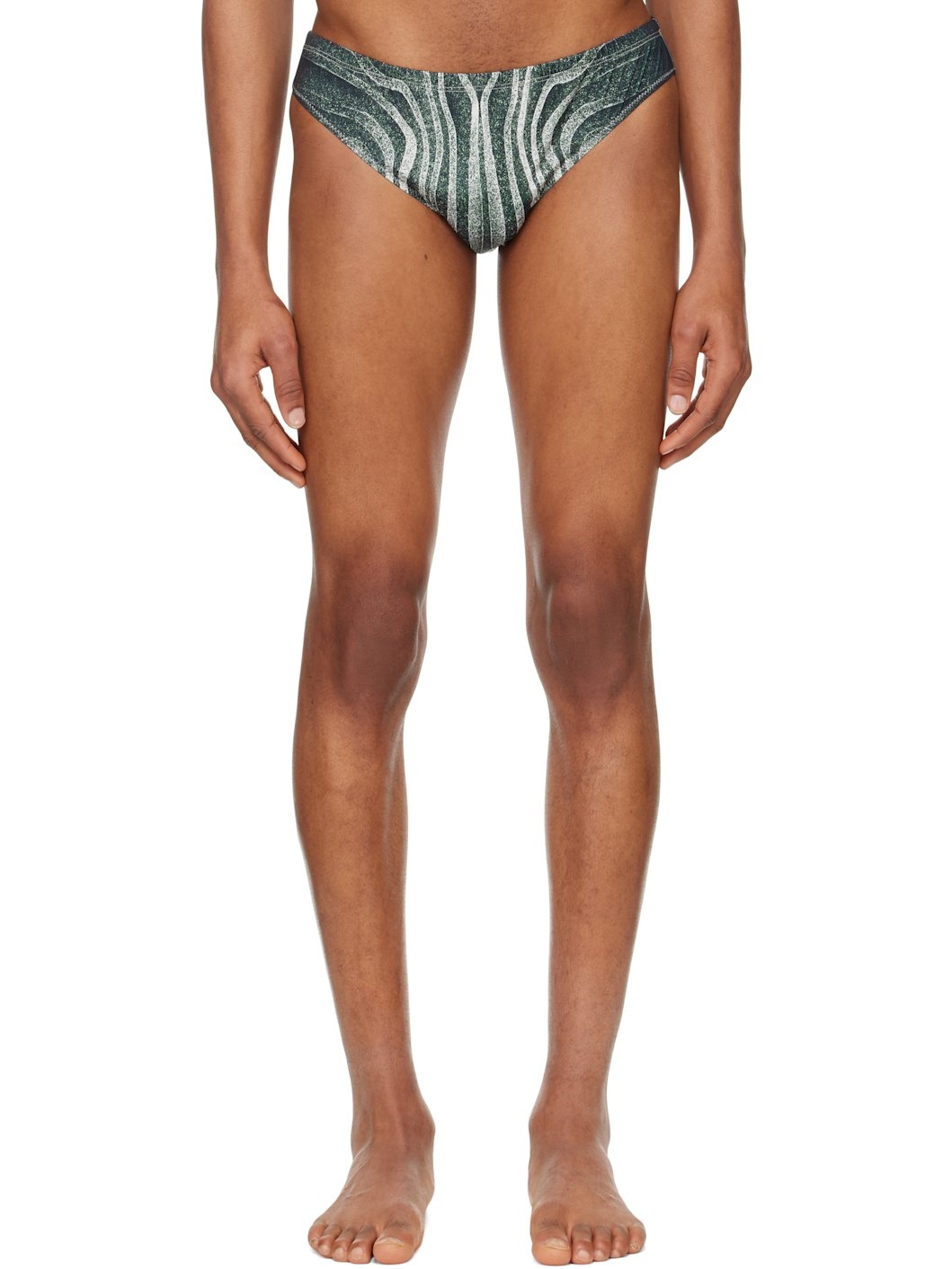 Black 'The Spirale' Swim Briefs - 1