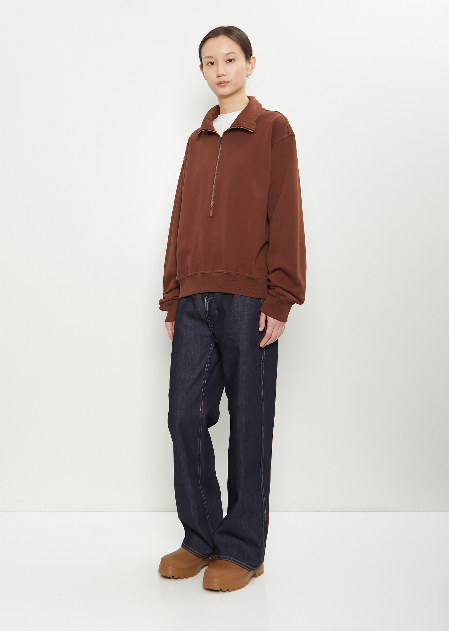 Tintoretto Cotton Sweatshirt — Chestnut - 4