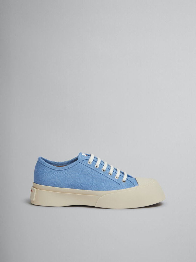 LIGHT BLUE DENIM PABLO LACE-UP SNEAKER 1