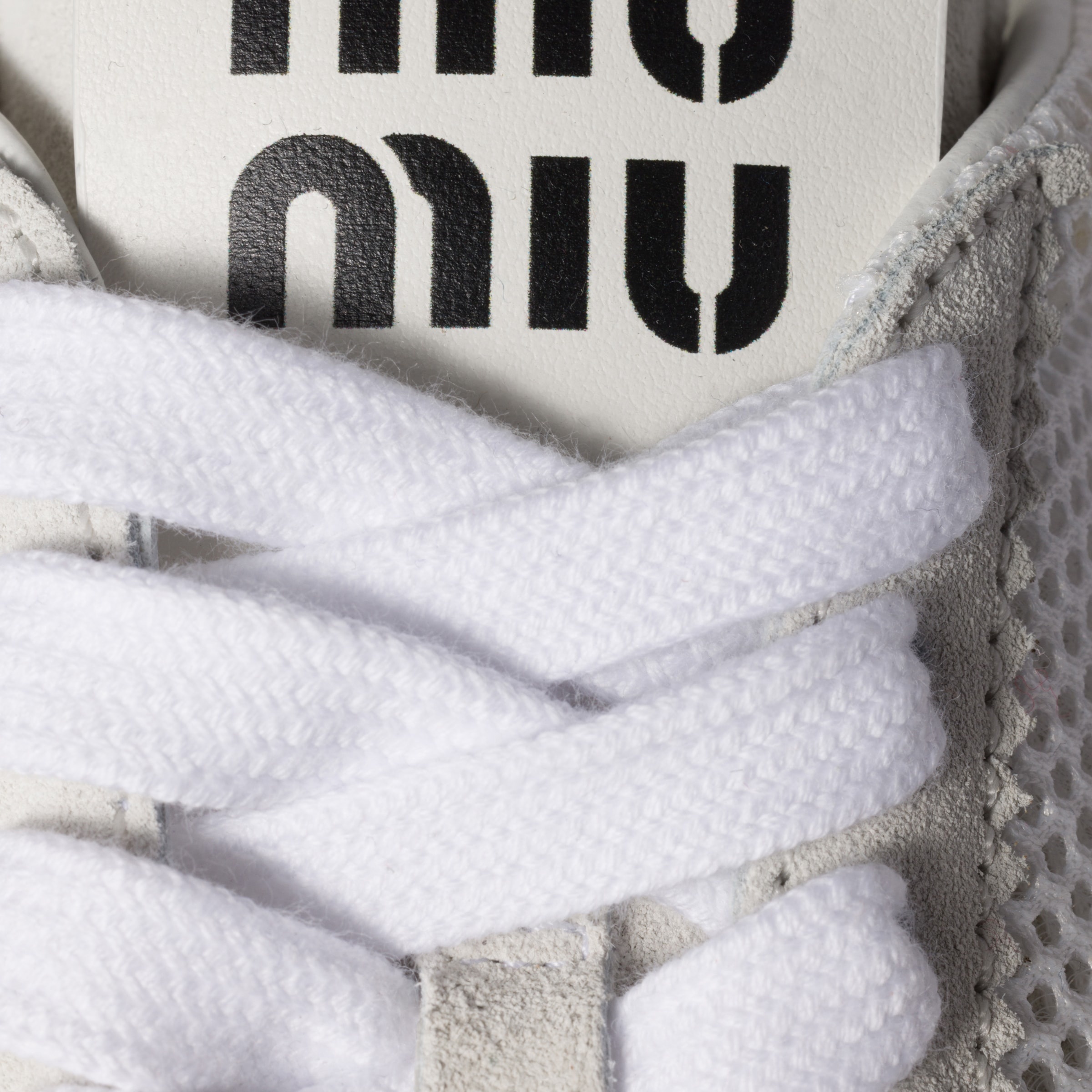 Plume mesh and suede sneakers - 4