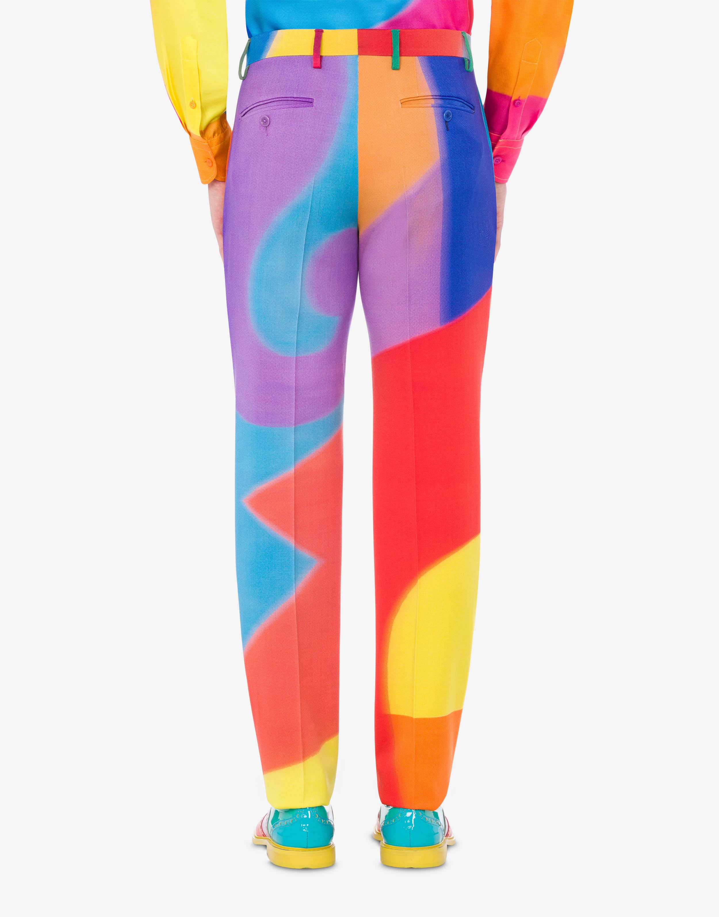 PROJECTION PRINT WOOL TROUSERS - 3