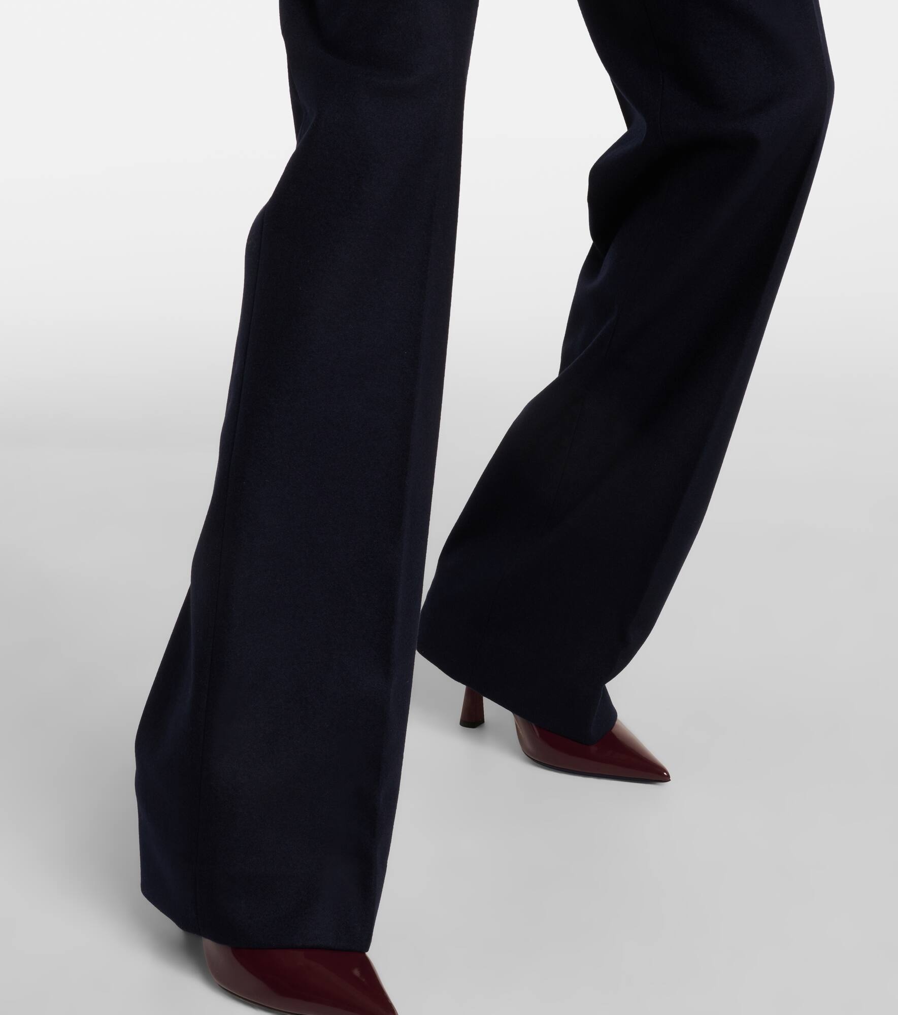 Edward wool and cashmere wide-leg pants - 5