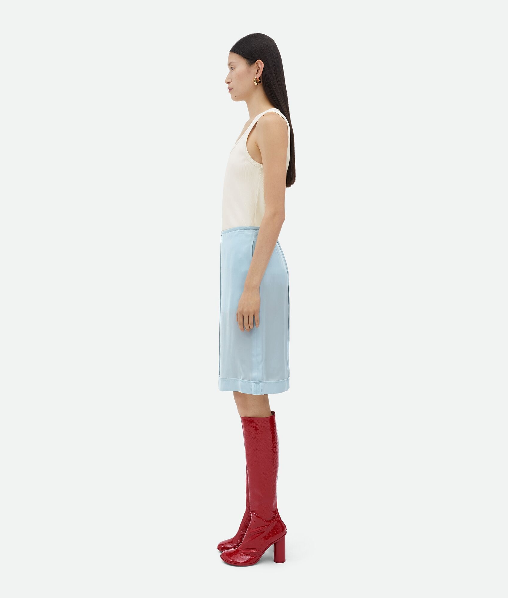Sheer Cupro Midi Skirt - 2