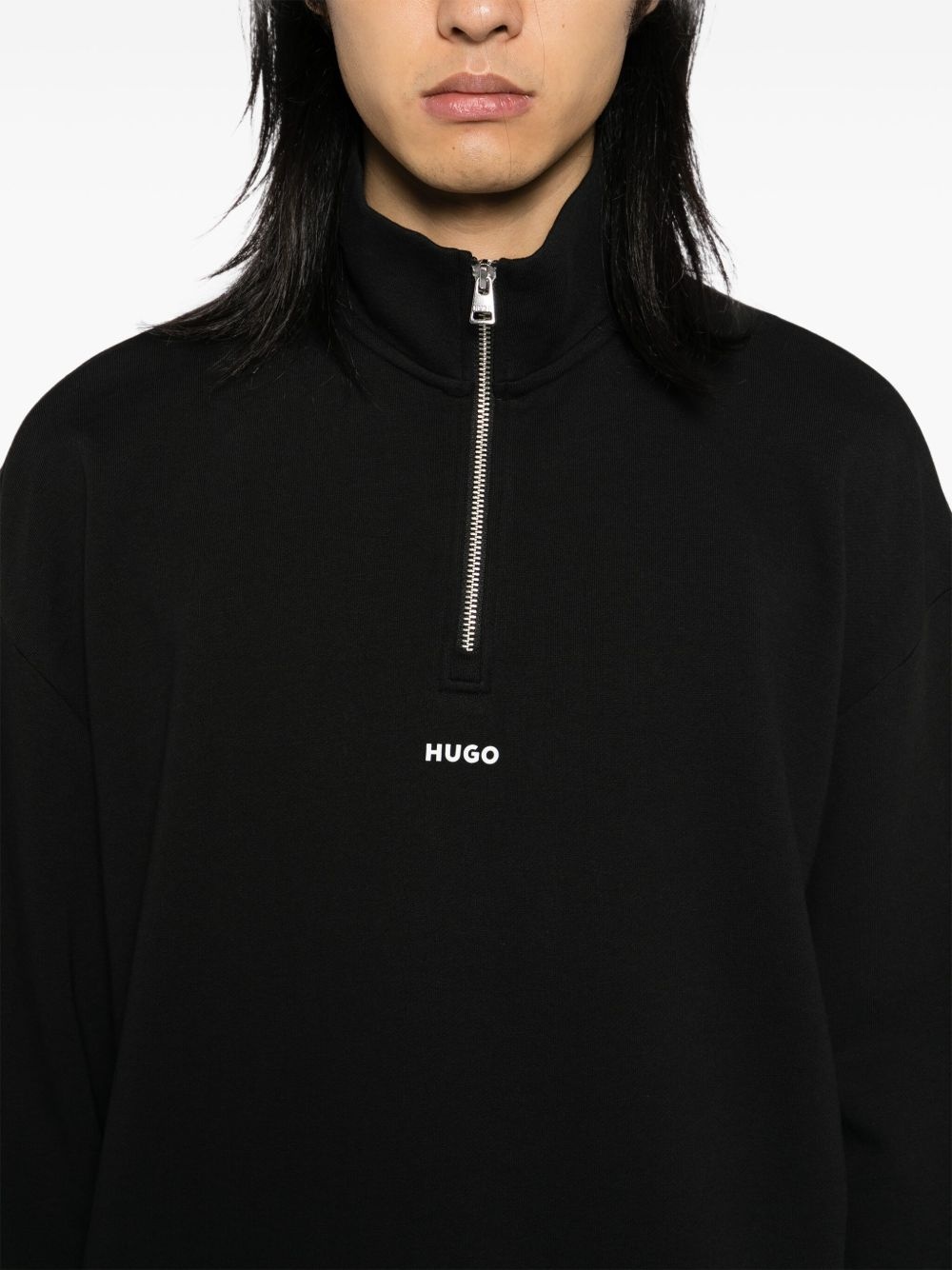 Zip-Neck Logo print sweatshirt - 5