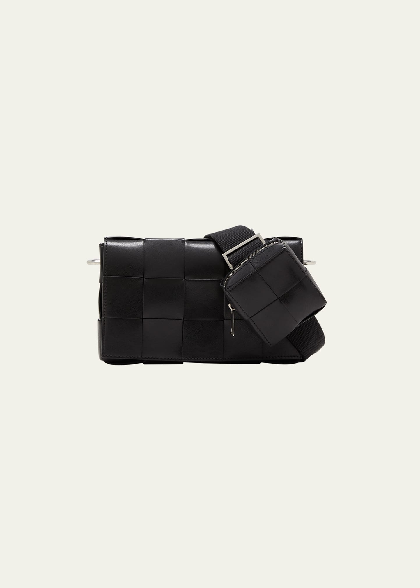 Bottega Veneta Men's Cassette Intreccio Leather Crossbody Bottega Veneta Men's Cassette Intreccio Leather Crossbody