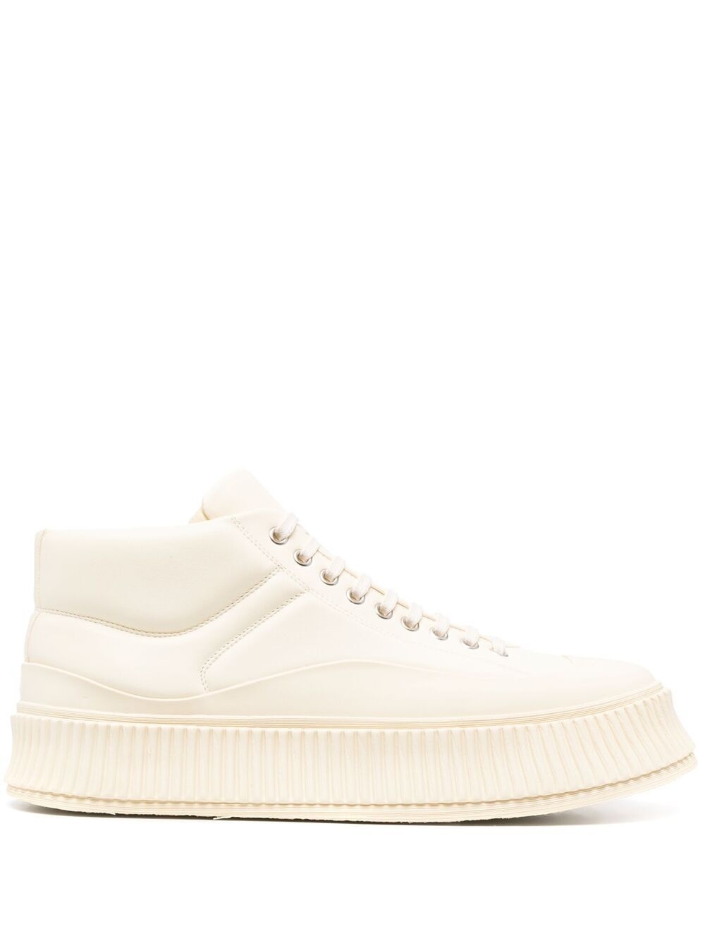 ribbed mid-top sneakers - 1