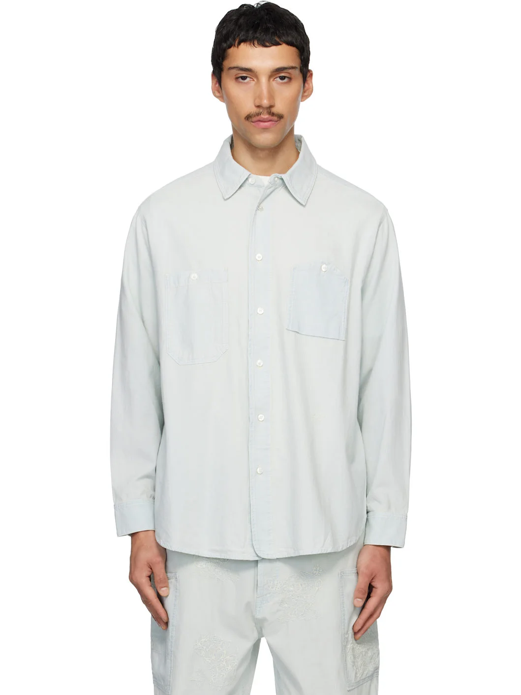 Blue Kenzo Paris Workwear Shirt - 1