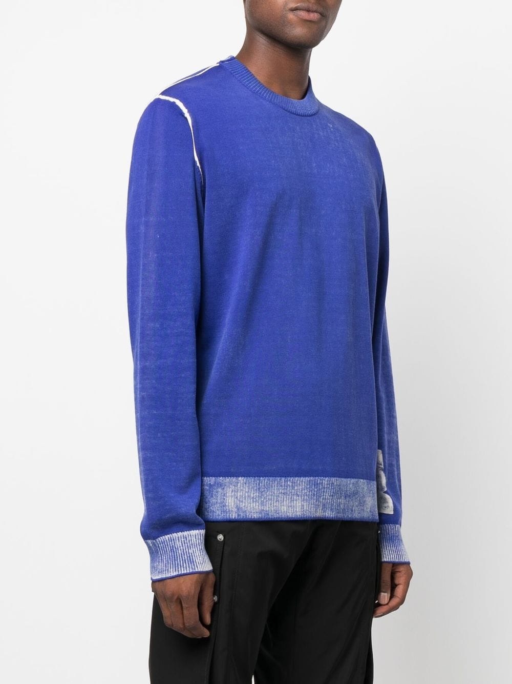 faded-effect cotton jumper - 3