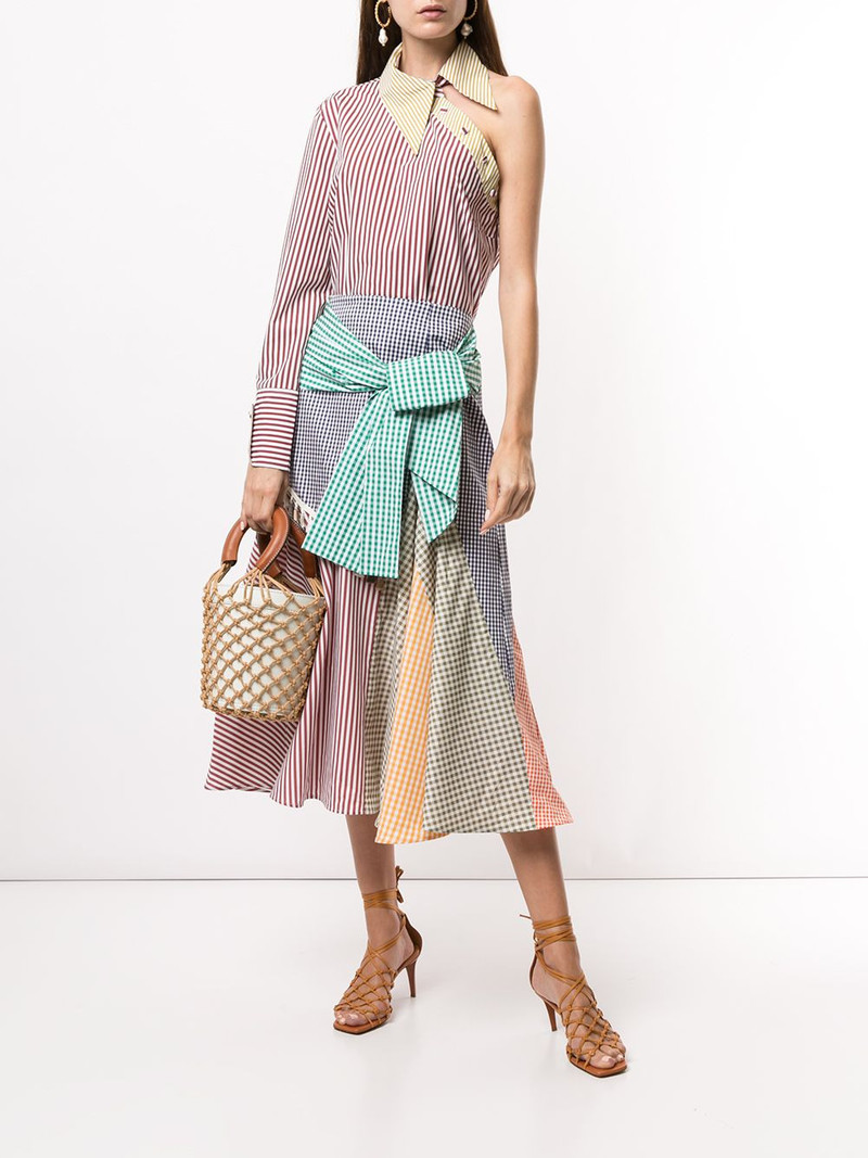 SILVIA TCHERASSI striped asymmetric shirt outlook