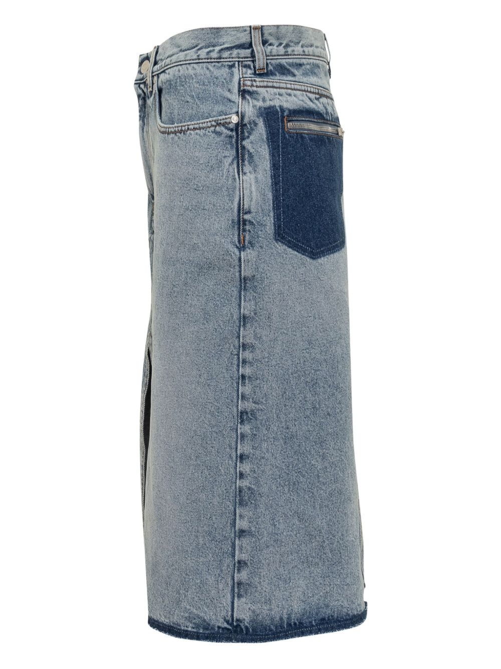 asymmetrical denim skirt - 3