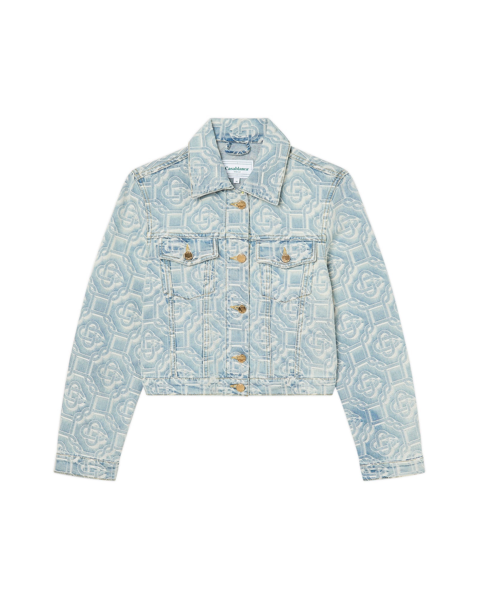 Bleached Classic Monogram Denim Jacket - 1