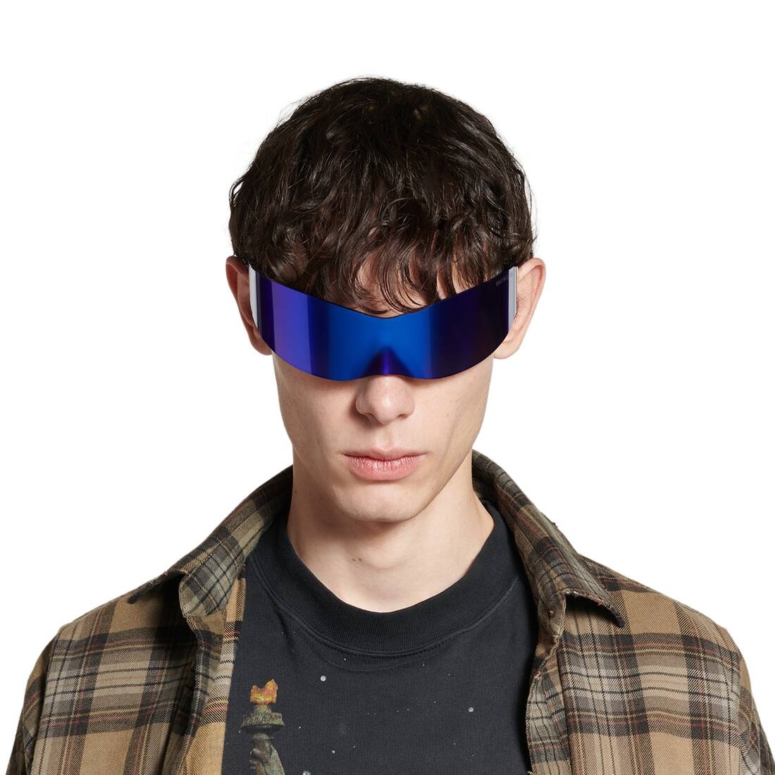 Panther Mask Sunglasses  in Blue - 5