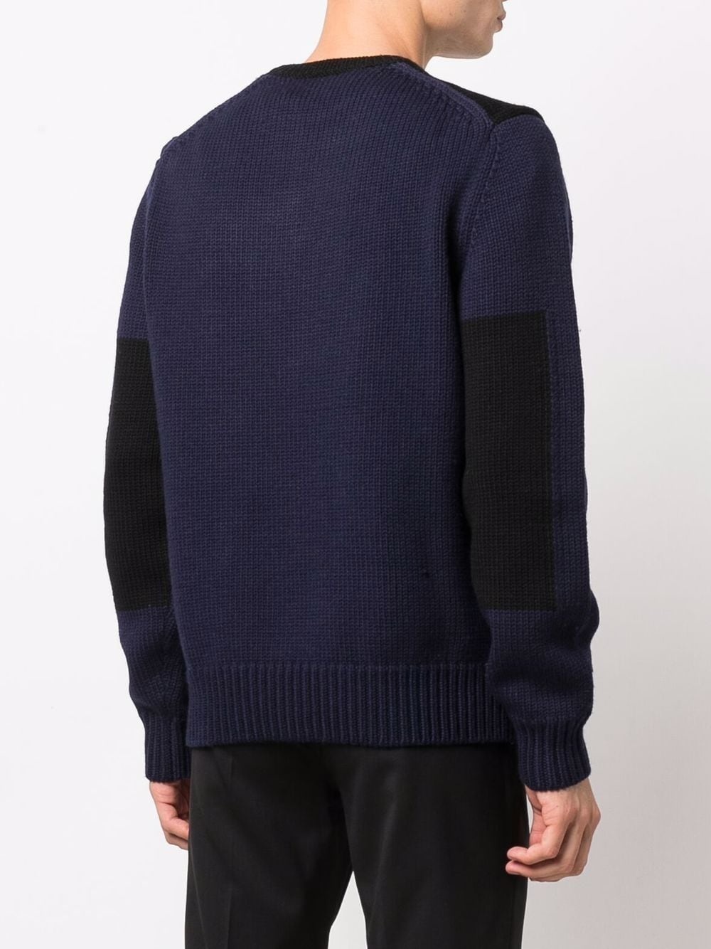 panelled crew-neck jumper - 4