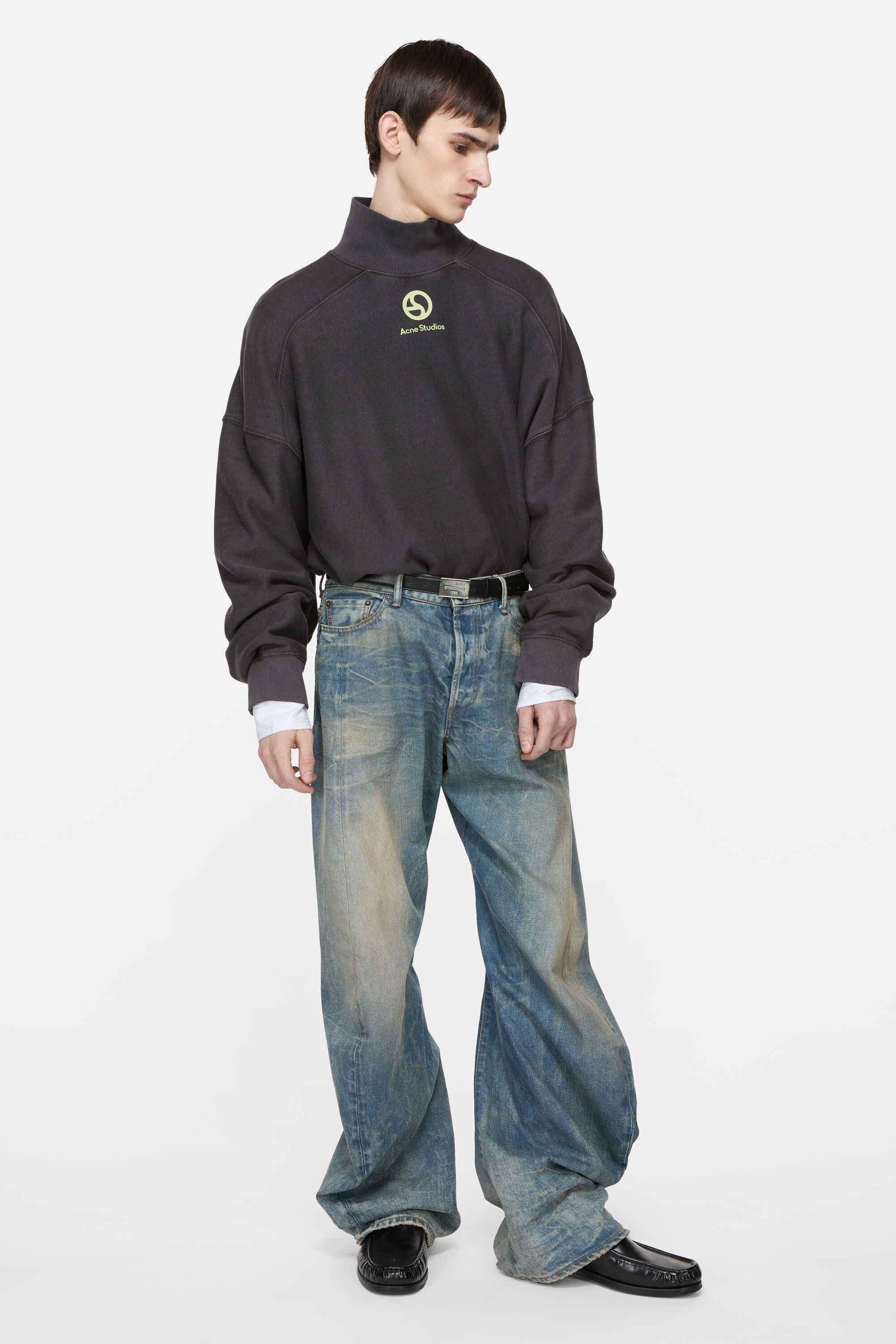Fleece sweater - Faded black - 2