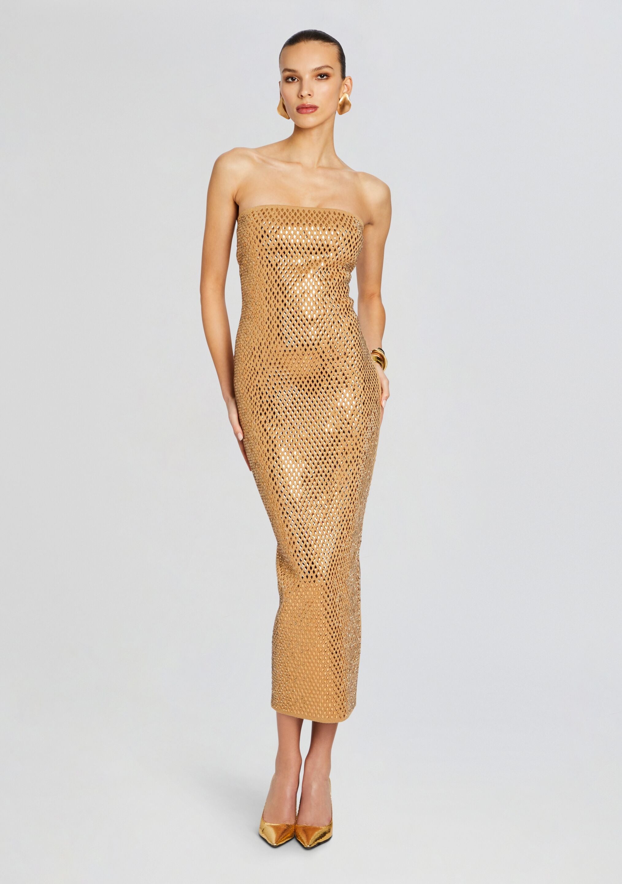 BOA EMBELLISHED KNIT DRESS - 5