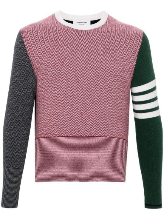 FUNMIX HERRINGBONE CLASSIC CREWNECK SWEATER - 1