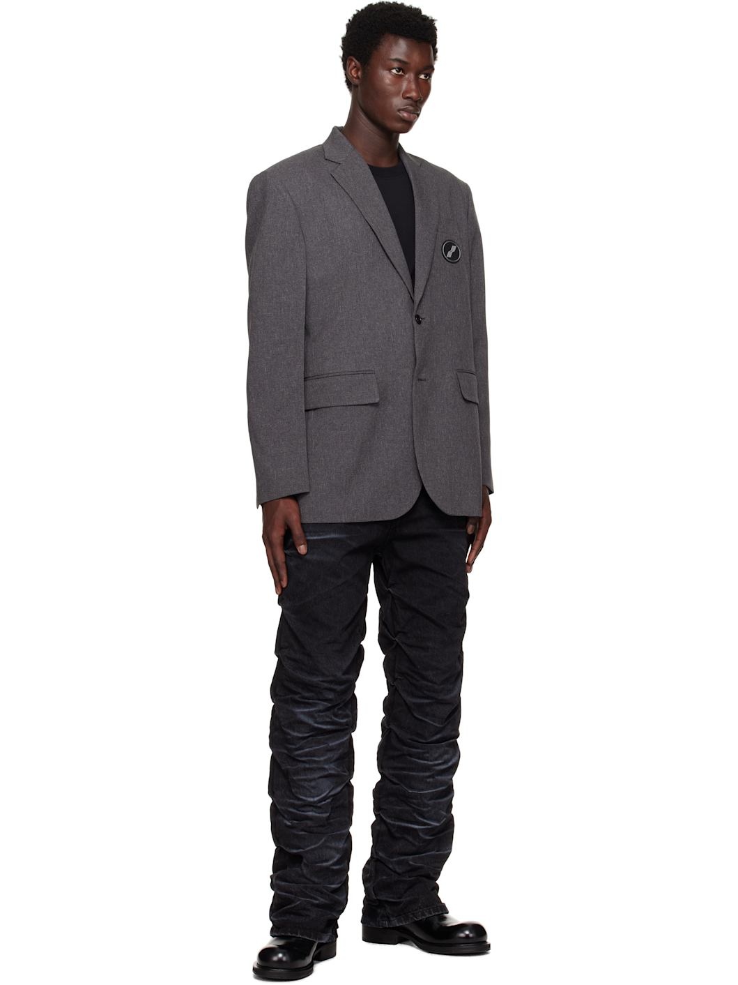 Gray Oversized Suit Blazer - 4
