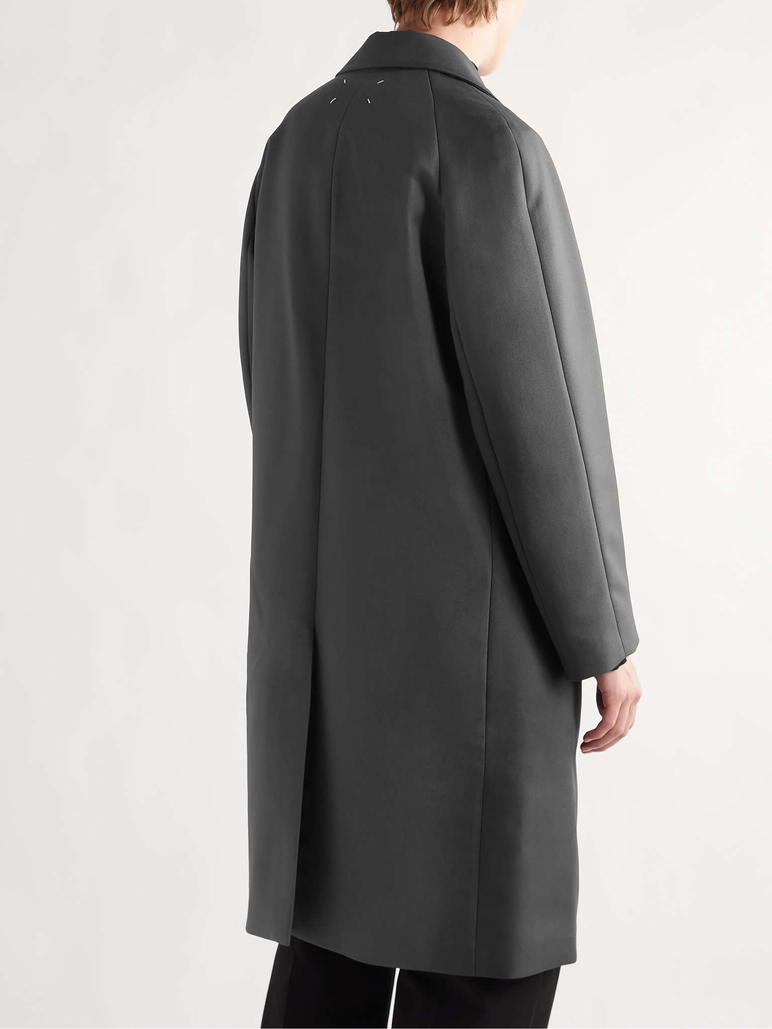 Satin-Trimmed Panelled Twill Coat - 4