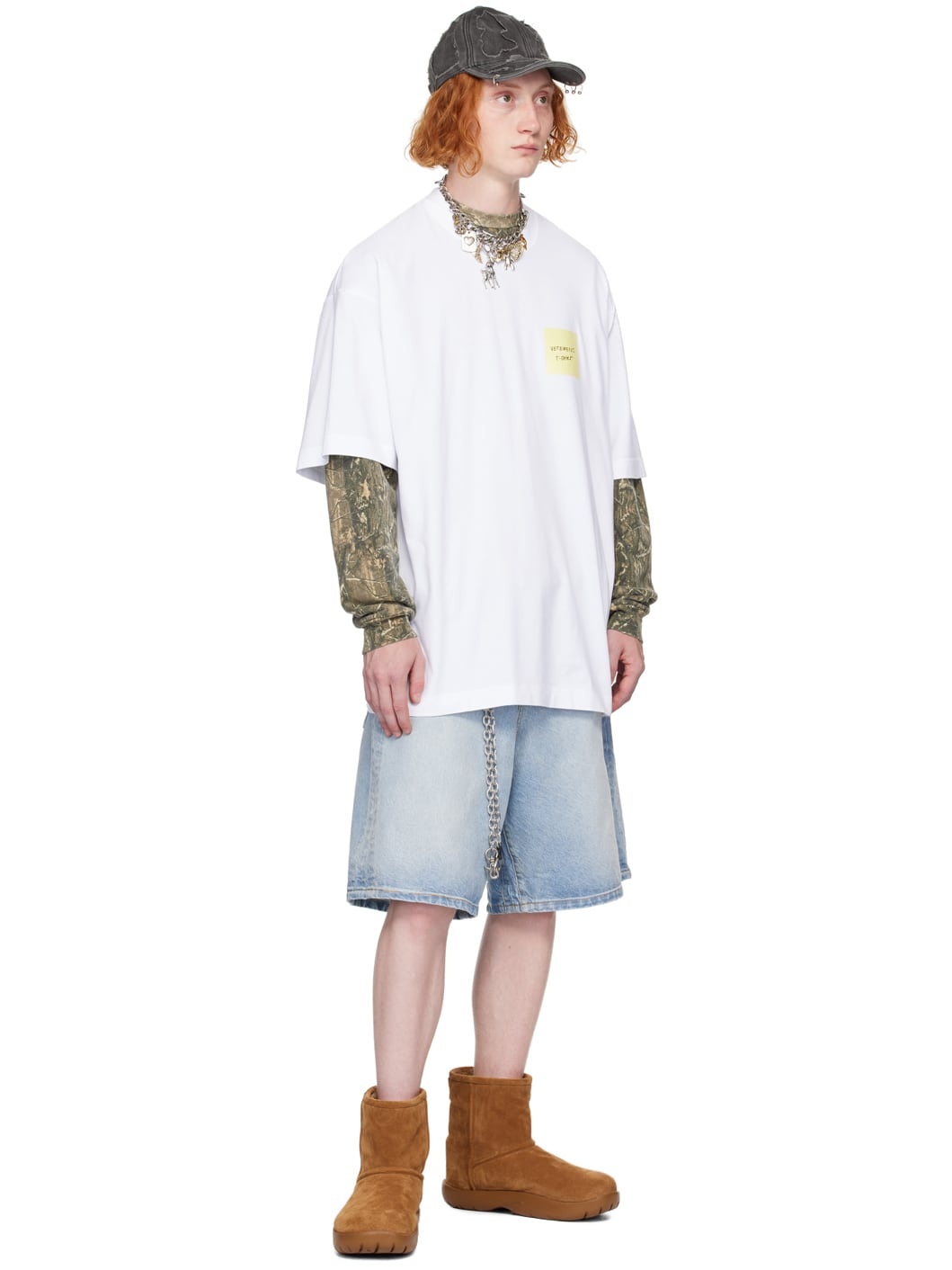 White Sticker T-Shirt - 4