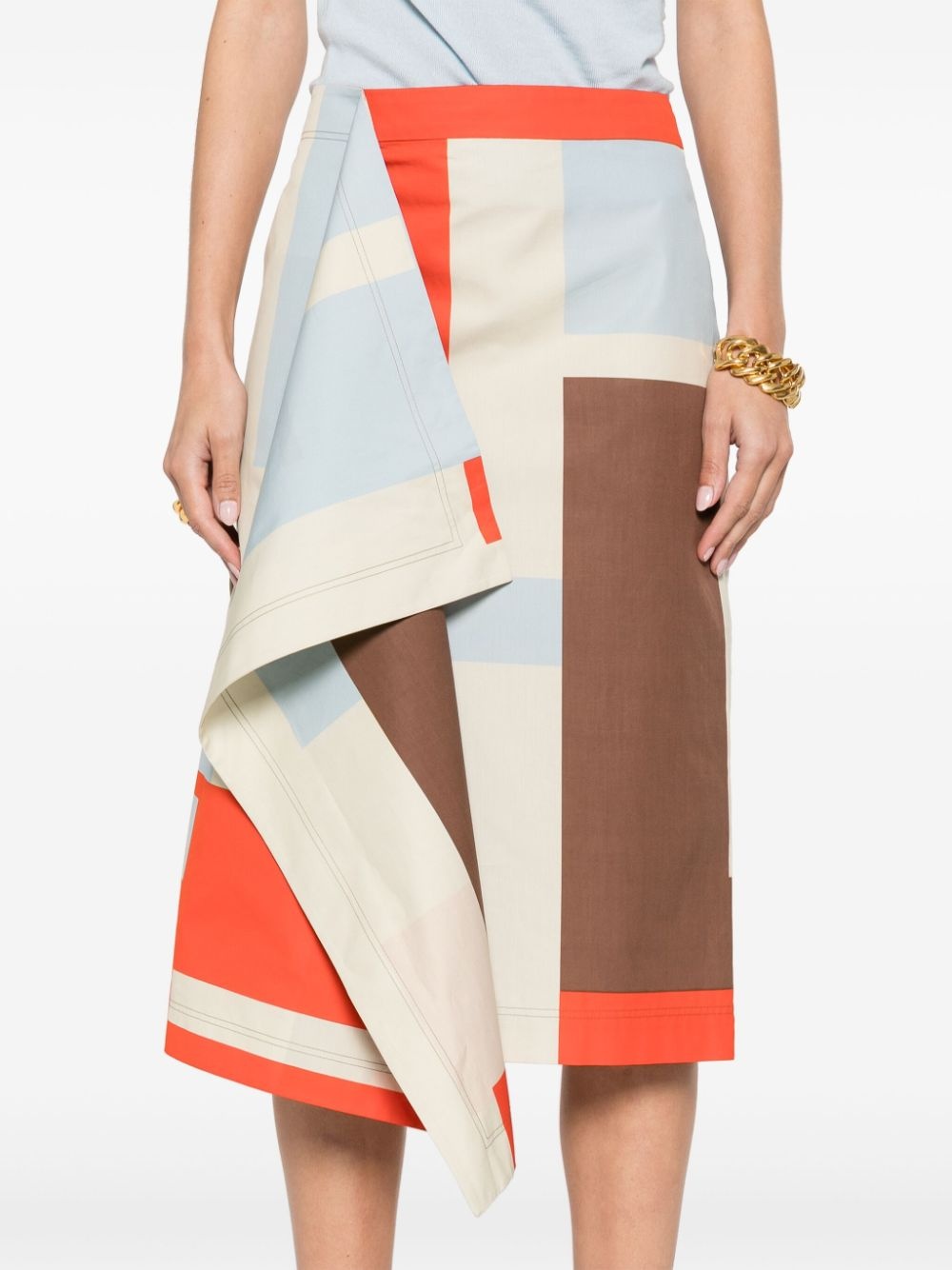 colour-block midi skirt - 5