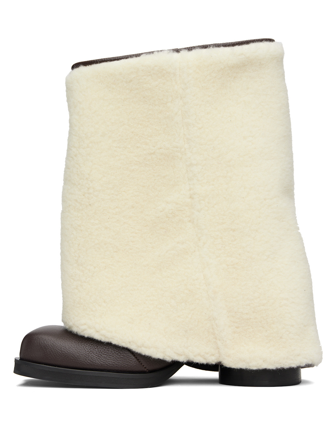 Off-White & Brown Emrik Gaiter Boots - 3