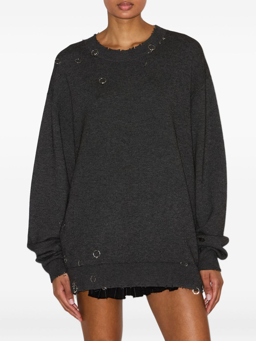Cassandre ring-embellished pullover - 3