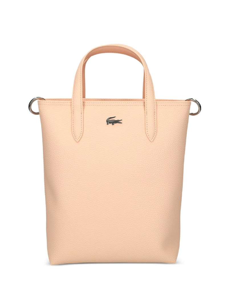 mini textured leather tote bag 1
