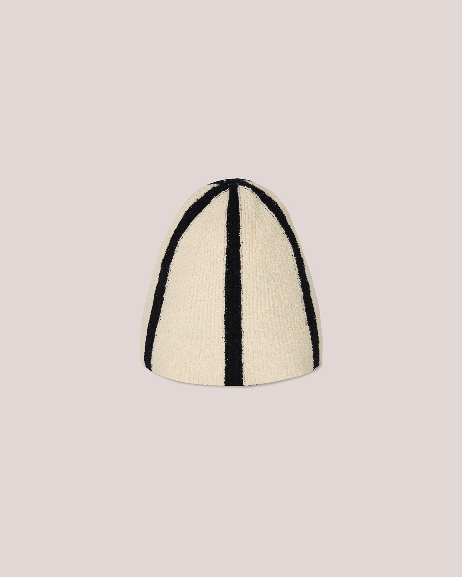 GARVEY - Terry-knit rib sunhat - Creme/black 1