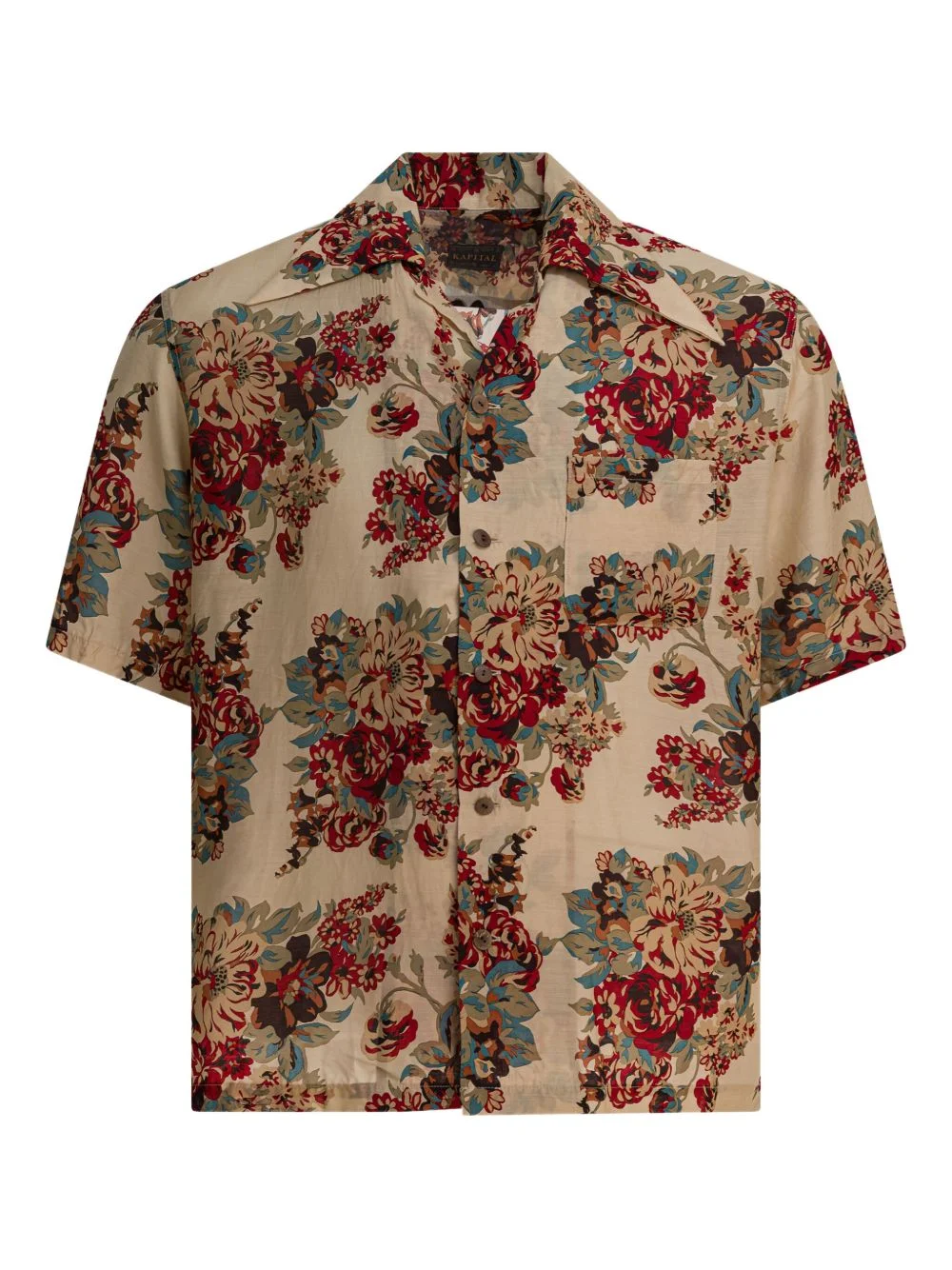 floral button shirt - 1