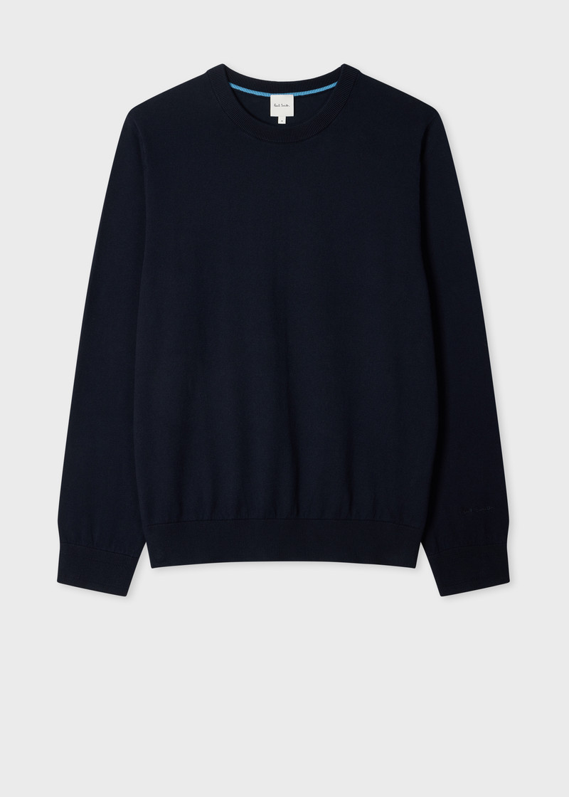Navy Organic Cotton Knitted Sweater 1