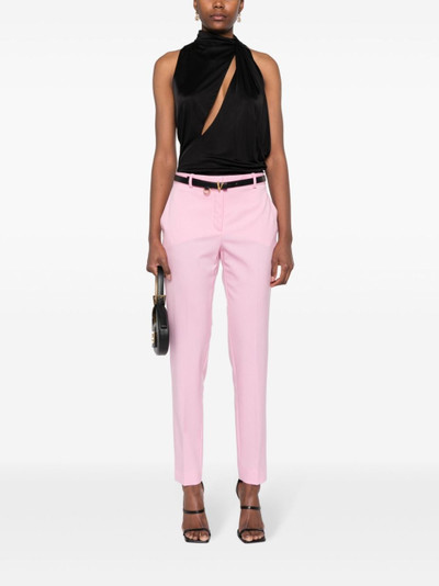 VERSACE pressed-crease tapered-leg trousers outlook