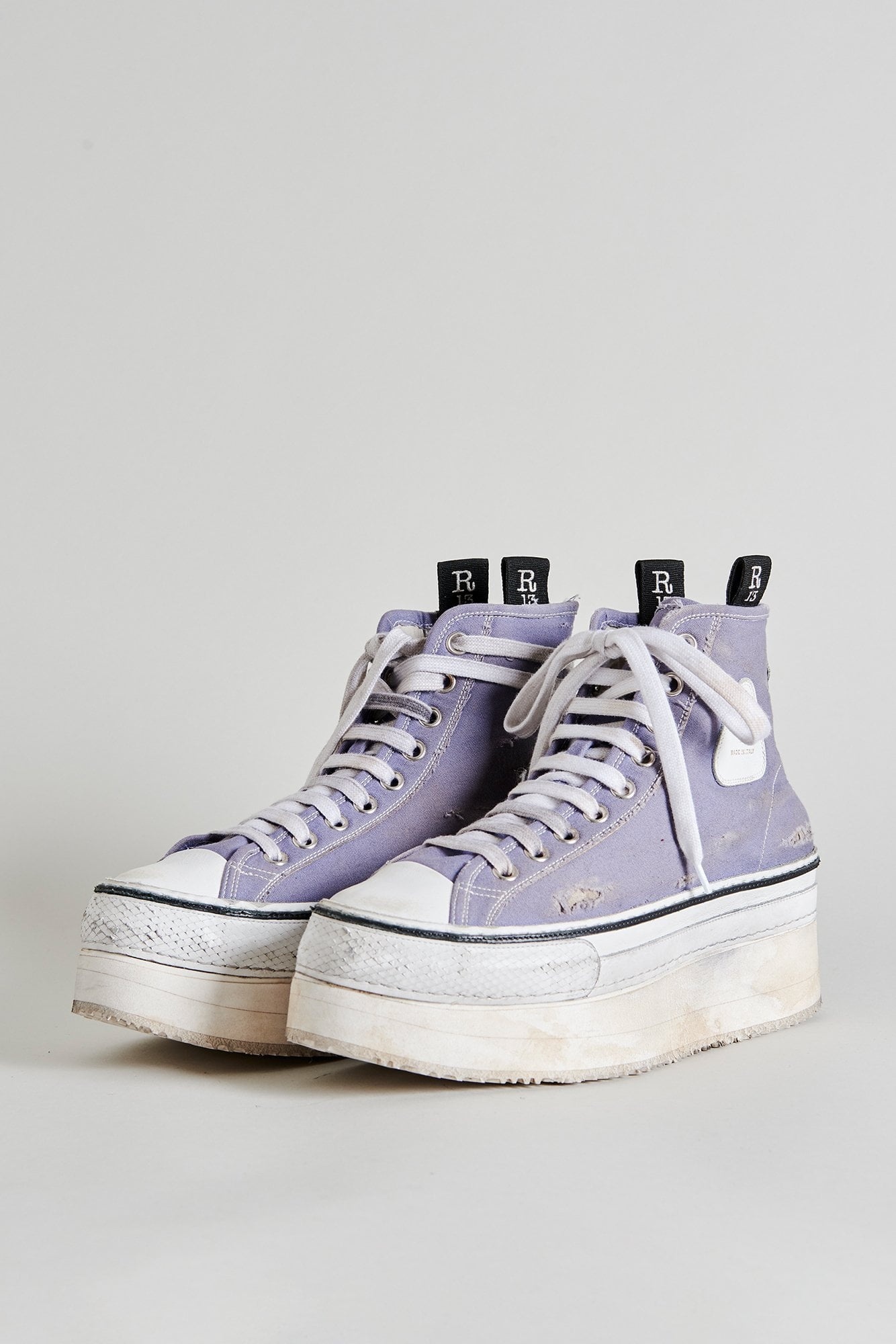 R13 COURTNEY PLATFORM HIGH TOP SNEAKER - LILAC | REVERSIBLE