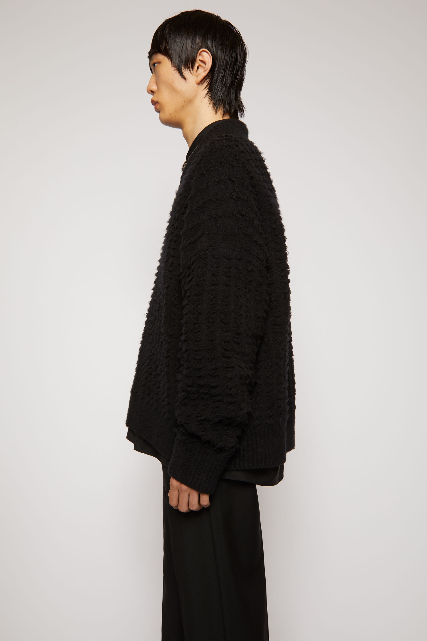 Textured-knit sweater black - 3