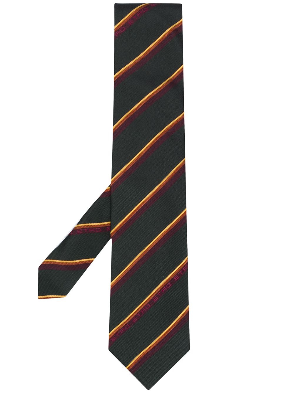 diagonal stripe silk tie - 1