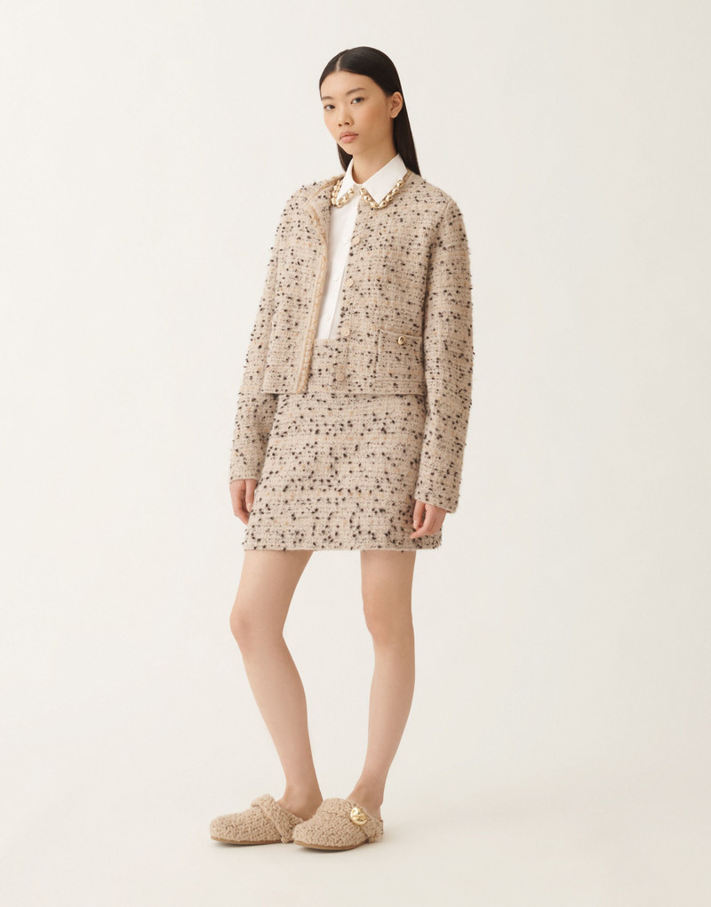 FABIANA FILIPPI Buttoned tweed jacket outlook