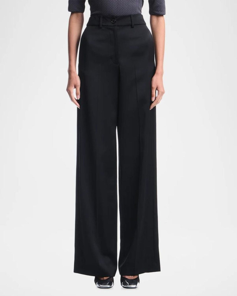 Wide-Leg Satin Pants 3