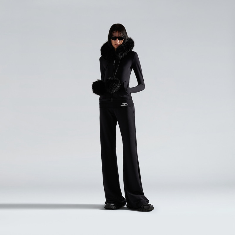 BALENCIAGA Women's 3b Sports Icon Foldover Leggings in Washed Black outlook